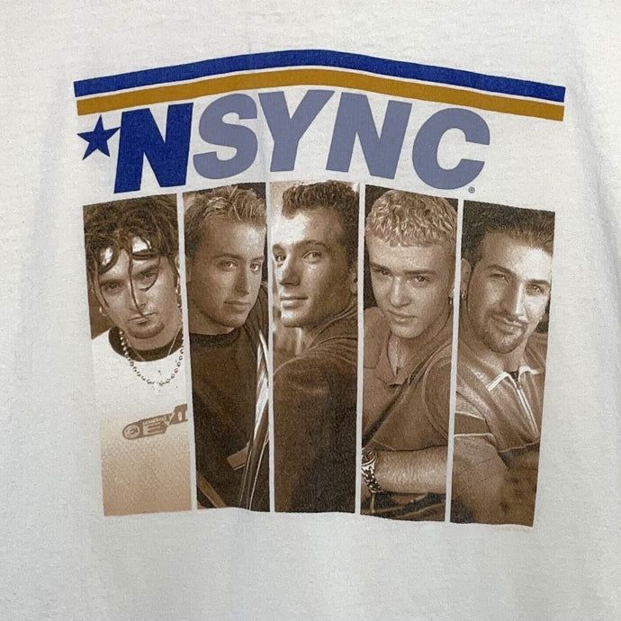 Hanes 1999 NSYNC T Shirt self-titled debut album Size Youth L Fit Adult S