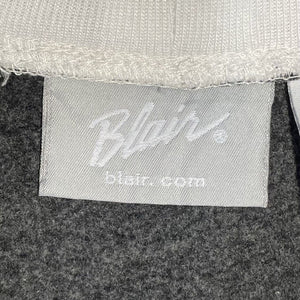 Blair Women's Layered Sweatshirt Floral Embroidery Soft Cozy Vtg Black Size S