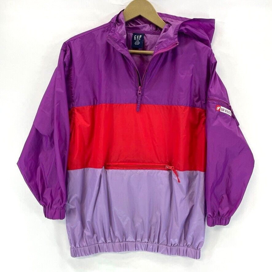 Gap Women's Pullover Jacket 1/4 Zip Lightweight Outdoor Red Purple Size L