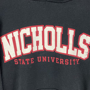 Champion Men's Hoodie Sweater Nicholls State University Sports Black Size S