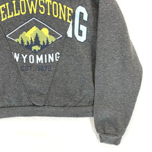 Modern Reconstructed Women's Sweater Yellowstone Wyoming Souvenir Gray Size L