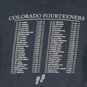 Delta Men's T Shirt Colorado Fourteeners Mountain Expedition Vtg Black Size S