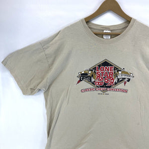 Gildan Men's T Shirt Lone Star 29 Classic Chevy Convention Beige Size 2XL