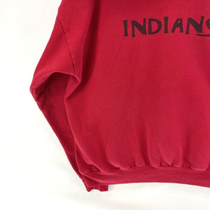 Hanes Men's Hoodie Sweater Ramay Pride Runs Deep Indians Sports Red Size XL