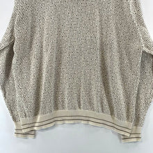 Carmel Women's Cozy Knit Sweater Golf Stitching Vtg Made USA Beige Size L