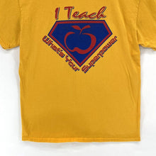 Gildan Men's Graphic T Shirt I Teach Whats Your Superpower Apple Yellow Size M