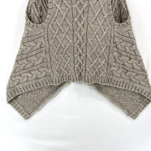 Ann Taylor Loft Women's Asymetric Vest Cable Knit Sweater Gray Size XS/S