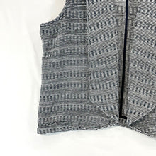 Christopher & Banks Women's Open Vest Nautical Knit Heather Blue White Size XL