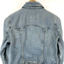 Gap Women's Denim Jacket Pockets Distressed Fade Light Wash Blue Size S