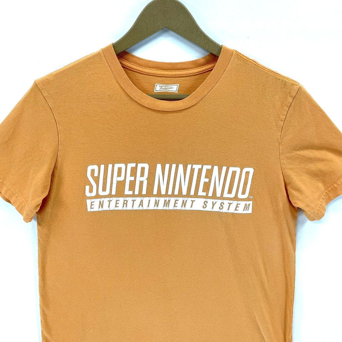 Tailgate Women's Graphic T Shirt Super Nintendo Video Game Fun Orange Size XS