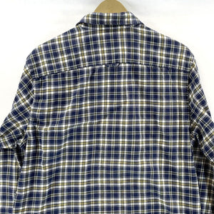 Jack Jones Vintage Co Men's Button Up Shirt Lightweight Plaid Blue Yellow Size L