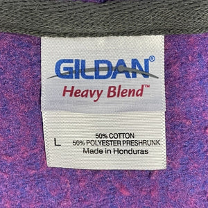 Gildan Men's Full Zip Hoodie BIG Electric Pryor OK Workwear Purple Size L