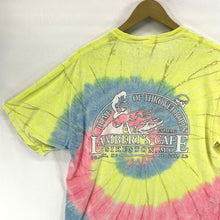 Port Co Men's T Shirt Heads Up Lambert's Cafe MO Tie Dye Blue Pink Yellow Size L