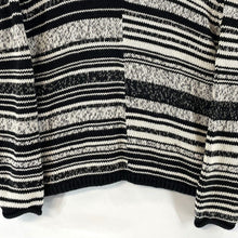 Women's Striped Black White Knit Top XL