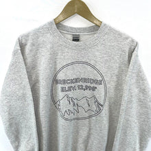 Gildan Women's Cozy Graphic Sweatshirt Breckenridge CO Mountain Gray Size S