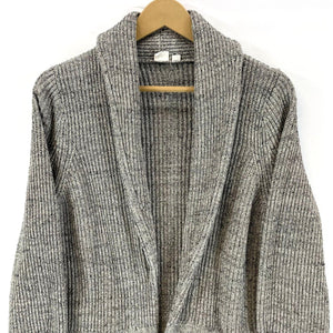 Gap Women's Knit Sweater Open Cardigan Cozy Cottage Relaxed Heather Gray Size L