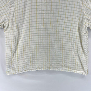 Universal Thread Women's Button Blouse Picnic Plaid Blue Yellow White Size XL