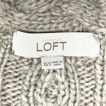 Ann Taylor Loft Women's Asymetric Vest Cable Knit Sweater Gray Size XS/S