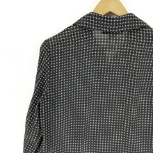 Norton McNaughton Women's Button Up Blouse Sheer Light Polka Dot Black Size 6