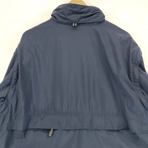 North End Men's Windbreaker Jacket Zip Up Beaver Stitching Navy Blue Size XL