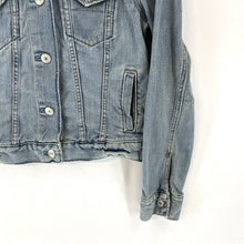 Gap Women's Denim Jacket Pockets Distressed Fade Light Wash Blue Size S