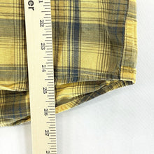 Red Head Men's Plaid Button Up Shirt Lightweight Workwear Yellow Blue Size S