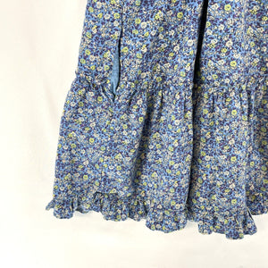 Universal Thread Women's Flowy Dress Floral Ruffle Criss Cross Blue Size XS