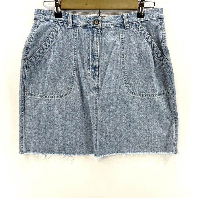 Christopher Banks Women's Denim Mini Skirt Cowgirl Blue Size 10