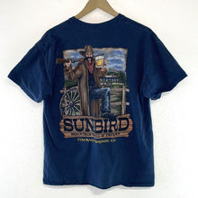 Gildan Men's Graphic T Shirt Sunbird Mountain Grill Colorado Springs Blue Size L