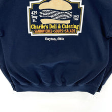 Gildan Men's Sweatshirt Charlie's Deli Sandwich Dayton OH Souvenir Blue Size XL