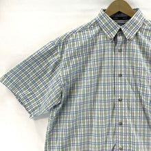 Twenty X Wrangler Men's Button Up Shirt Pastel Plaid Blue Green Vtg Size L