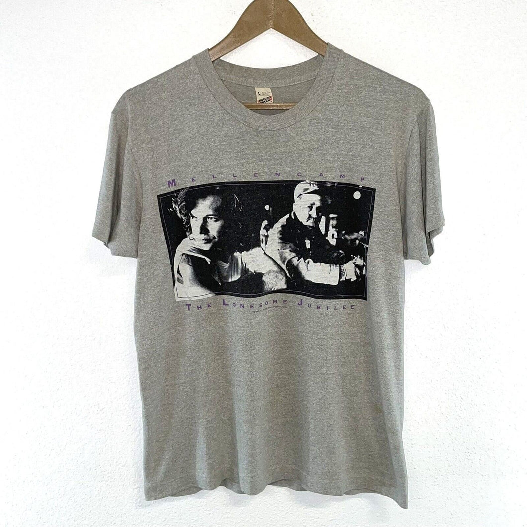 Screen Stars 1987 John Mellencamp Tee Single Stich Made in USA Size L, Fit M