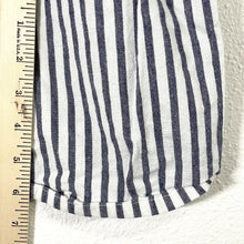 ILIO Women's Nautical Shorts Hight Waist Lightweight Striped Blue White Size M