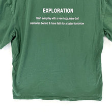 Men's Soft Graphic T Shirt Exploration Hopeful Quote Outdoor Green Size M