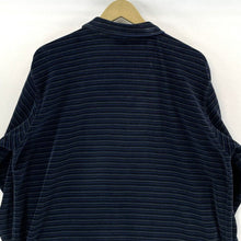 Erika Women's 90's Sweater 1/4 Quarter Zip Pullover Striped Vtg Blue Size L