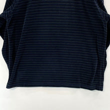 Erika Women's 90's Sweater 1/4 Quarter Zip Pullover Striped Vtg Blue Size L