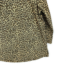 Joan Rivers Women's Light Jacket Blouse Pockets Leopard Cheetah Brown Size M