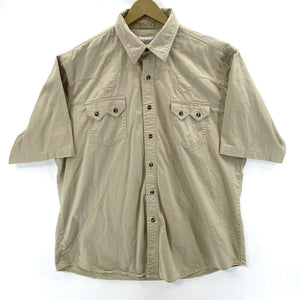 Express Rider Western Work Shirt Khaki XL