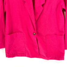 GW Division of Graff Women's Blazer One Button Pockets Made USA Vtg Pink Size 14