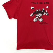 Men's Tour De BBQ T Shirt Razorback Bicycle Mountain Souvenir Red Size XL