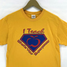 Gildan Men's Graphic T Shirt I Teach Whats Your Superpower Apple Yellow Size M