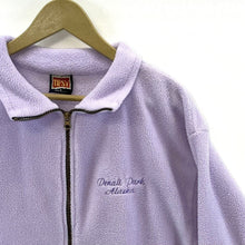 Tipsy Women's Fleece Zip Jacket Alaska Denali Park Vtg Made USA Purple Size L