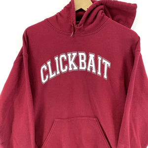 Gildan Men's Hoodie Clickbait Internet Computer College Fun Souvenir Red Size M