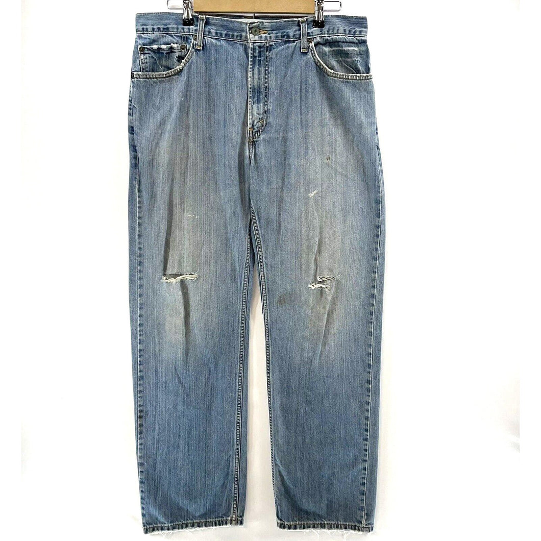 Levi's Men's 559 Denim Jeans Relaxed Straight Distressed Holes Blue Size W35 L32