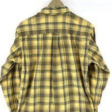 Red Head Men's Plaid Button Up Shirt Lightweight Workwear Yellow Blue Size S