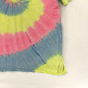 Port Co Men's T Shirt Heads Up Lambert's Cafe MO Tie Dye Blue Pink Yellow Size L