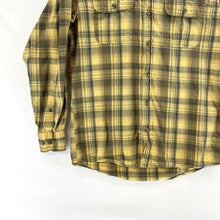 Red Head Men's Plaid Button Up Shirt Lightweight Workwear Yellow Blue Size S