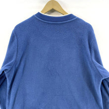 Alia Women's Layered Fleece Sweater Christmas Tree Stitching Blue Size L