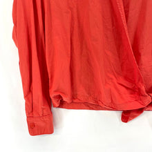 Stateside Women's Wrap Blouse Lightweight Tie Waist Made USA Orange Size M