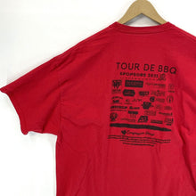 Men's Tour De BBQ T Shirt Razorback Bicycle Mountain Souvenir Red Size XL